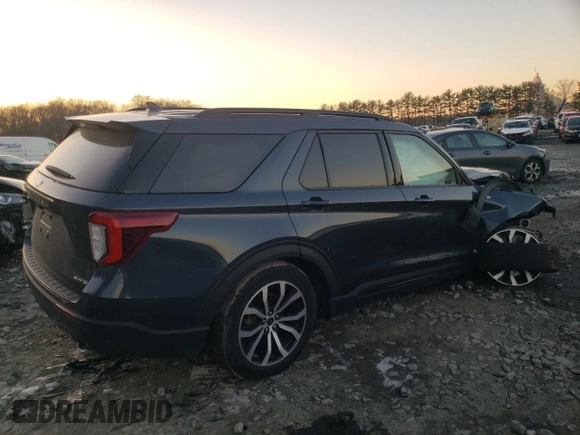 2022 Ford Explorer ST-Line with VIN 1FMSK8KH9NGB05344, listed as a Copart auction lot 86630064 with 25,775 mi miles and Salvage Title. Bid and sale history available at carsss.com. Image 3.
