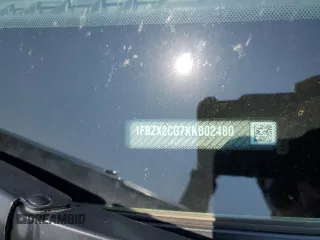 2019 Ford Transit XL с VIN 1FBZX2CG7KKB02480, выставлен на аукционе Copart как лот 60456445 с пробегом 126 566 миль миль и Списание • Salvage title. История ставок и продаж доступна на DreamBid. Изображение 13.