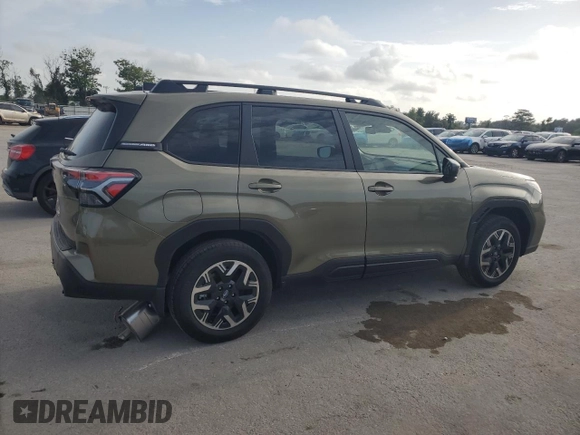 2025 Subaru Forester Premium with VIN JF2SLDDCXSH470408, listed as a Copart auction lot 60050645 with 2,605 mi miles and Salvage title. Bid and sale history available at DreamBid. Image 3.