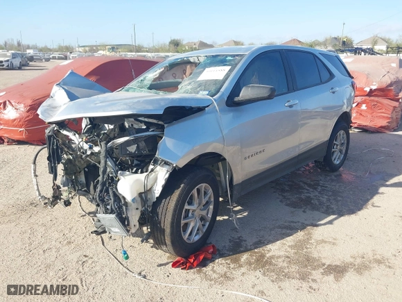 2022 Chevrolet Equinox LS with VIN 3GNAXHEV6NS115776, listed as a IAAI auction lot 39114588 with 1 mi miles. Bid and sale history available at carsss.com. Image 2.