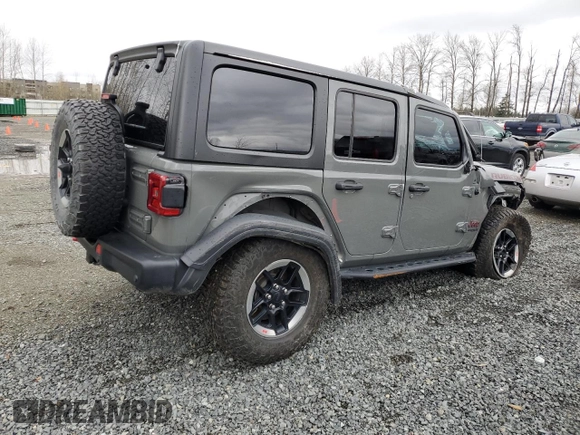 2018 Jeep Wrangler Unlimited Rubicon with VIN 1C4HJXFNXJW196460, listed as a Copart auction lot 49681715 with 71,187 mi miles and Salvage title. Bid and sale history available at DreamBid. Image 3.