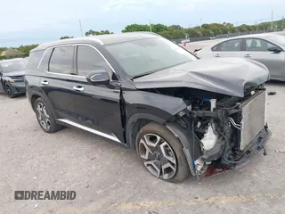 2024 Hyundai Palisade SEL z VIN KM8R44GE0RU788235, wystawiony jako IAAI lot #41888900 z przebiegiem 31 900 mil mil oraz . Historia ofert i sprzedaży dostępna na DreamBid. Obrazek 1.