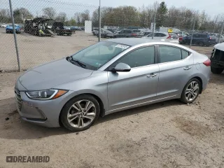 2017 Hyundai Elantra Limited with VIN 5NPD84LF0HH206970, listed as a Copart auction lot 53753345 with 78,000 mi miles and Salvage Title. Bid and sale history available at carsss.com. Image 1.