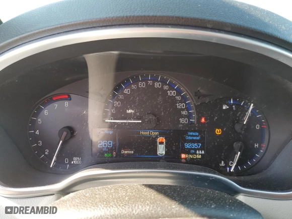 2014 Cadillac SRX Performance Collection with VIN 3GYFNCE35ES630543, listed as a Copart auction lot 48547135 with 92,357 mi miles and Salvage Title. Bid and sale history available at carsss.com. Image 9.