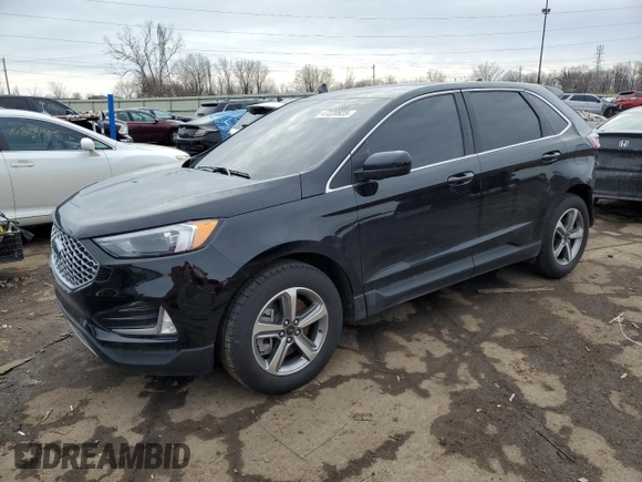 2023 Ford Edge SEL with VIN 2FMPK4J92PBA43966, listed as a Copart auction lot 47220925 with 23,850 mi miles and Salvage Title. Bid and sale history available at carsss.com. Image 1.