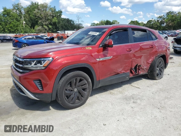 2022 Volkswagen Atlas SE z VIN 1V2JC2CA6NC210327, wystawiony jako Copart lot #56853385 z przebiegiem 96 466 mil mil oraz Nie do naprawy • Non repairable. Historia ofert i sprzedaży dostępna na DreamBid. Obrazek 1.