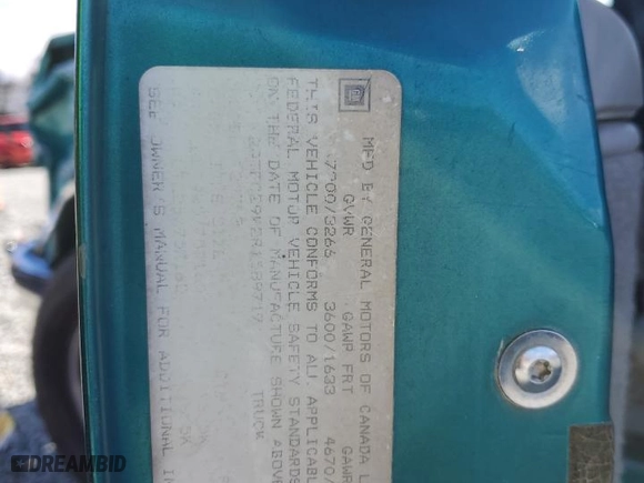 1994 GMC Sierra 2500 with VIN 2GTFC29K2R1589717, listed as a Copart auction lot 80497254 with 236,816 mi miles and Salvage Title. Bid and sale history available at carsss.com. Image 14.