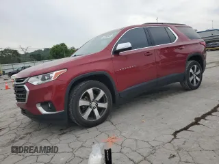 2020 Chevrolet Traverse LT z VIN 1GNERHKW1LJ176847, wystawiony jako Copart lot #57053925 z przebiegiem 83 033 mil mil oraz Szkoda całkowita • Salvage title. Historia ofert i sprzedaży dostępna na DreamBid. Obrazek 1.
