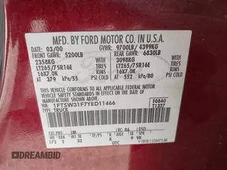 2000 Ford F-350 XL with VIN 1FTSW31F7YED11466, listed as a IAAI auction lot 41133864 with 349,092 mi miles and . Bid and sale history available at DreamBid. Image 9.