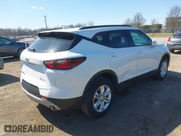 2022 Chevrolet Blazer LT with VIN 3GNKBHR43NS219954, listed as a IAAI auction lot 41849556 with 57,836 mi miles and . Bid and sale history available at DreamBid. Image 4.