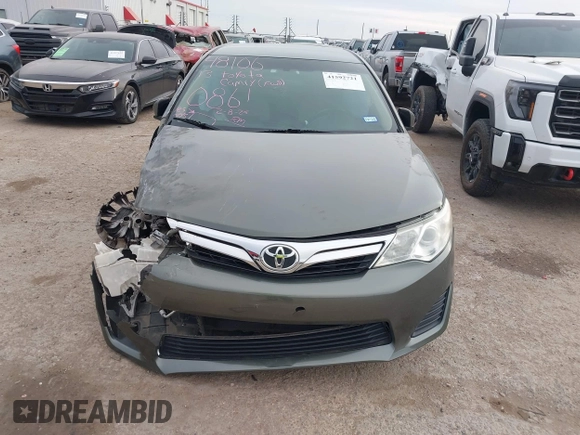 2013 Toyota Camry L with VIN 4T4BF1FK0DR290861, listed as a IAAI auction lot 41592721 with 100,499 mi miles. Bid and sale history available at carsss.com. Image 12.