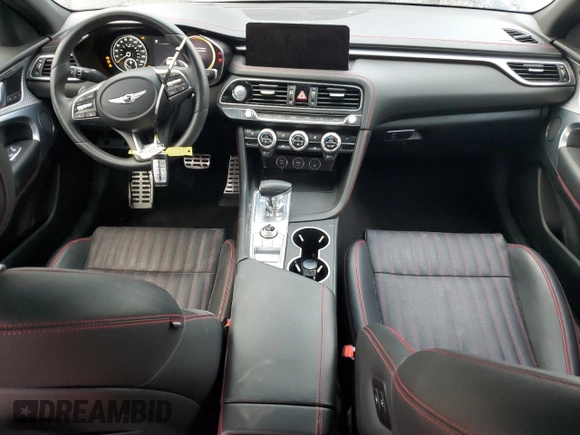 2023 Genesis G70 2.0T with VIN KMTG34TA5PU124271, listed as a Copart auction lot 82690964 with 8,844 mi miles and Salvage Title. Bid and sale history available at DreamBid. Image 8.