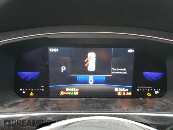 2022 Volkswagen Tiguan SE with VIN 3VV3B7AXXNM037090, listed as a Copart auction lot 84286314 with 54,432 mi miles and Salvage Title. Bid and sale history available at DreamBid. Image 9.