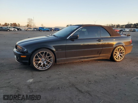 2001 BMW 3 Series 325Ci with VIN WBABS33461JY41462, listed as a Copart auction lot 84699544 with 234,612 mi miles and Salvage Title. Bid and sale history available at carsss.com. Image 1.