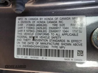 2017 Honda CR-V LX with VIN 2HKRW6H3XHH223040, listed as a Copart auction lot 46732605 with 0 mi miles and Salvage Title. Bid and sale history available at carsss.com. Image 15.