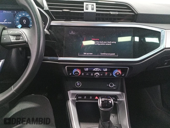 2023 Audi Q3 S line Premium with VIN WA1DECF35P1102382, listed as a IAAI auction lot 42734185 with 35,393 mi miles and . Bid and sale history available at DreamBid. Image 42.