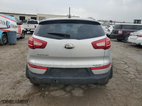 2013 Kia Sportage LX with VIN KNDPB3A27D7401407, listed as a Copart auction lot 46669445 with 131,550 mi miles and Salvage Title. Bid and sale history available at carsss.com. Image 6.