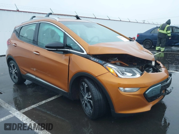 2017 Chevrolet Bolt EV Premier with VIN 1G1FX6S02H4131210, listed as a IAAI auction lot 41238714 with 97,613 mi miles and . Bid and sale history available at DreamBid. Image 1.