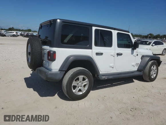 2019 Jeep Wrangler Unlimited Sport S z VIN 1C4HJXDNXKW521919, wystawiony jako Copart lot #57626355 z przebiegiem 48 202 mil mil oraz Szkoda całkowita • Salvage title. Historia ofert i sprzedaży dostępna na DreamBid. Obrazek 3.