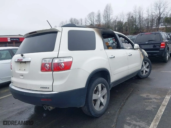 2011 GMC Acadia SLT1 with VIN 1GKKVRED7BJ345778, listed as a IAAI auction lot 41578643 with 1 mi miles. Bid and sale history available at carsss.com. Image 4.