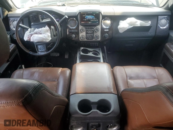 2015 Ford F-350 Platinum with VIN 1FT8W3BT4FEB02746, listed as a Copart auction lot 62099025 with 193,636 mi miles and Salvage title. Bid and sale history available at DreamBid. Image 8.