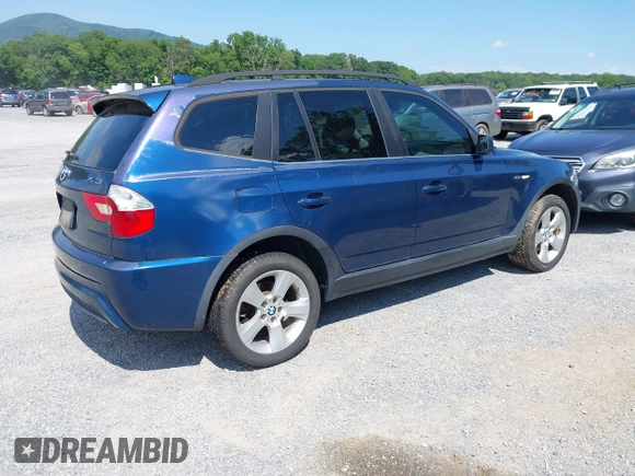 2006 BMW X3 3.0i with VIN WBXPA93416WG85488, listed as a IAAI auction lot 42651480 with 161,847 mi miles and . Bid and sale history available at DreamBid. Image 4.