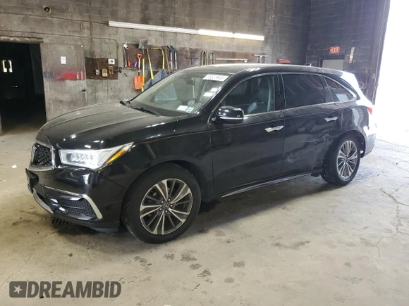 2017 Acura MDX Technology with VIN 5FRYD4H52HB016419, listed as a Copart auction lot 59323645 with 106,206 mi miles and Salvage title. Bid and sale history available at DreamBid. Image 1.