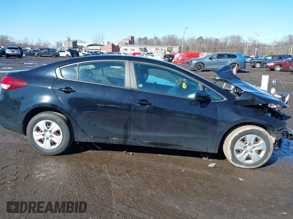 2017 Kia Forte LX with VIN 3KPFK4A78HE036223, listed as a IAAI auction lot 41554426 with 14,438 mi miles. Bid and sale history available at carsss.com. Image 13.
