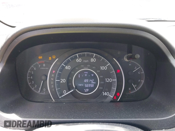 2014 Honda CR-V LX with VIN 2HKRM4H38EH610773, listed as a IAAI auction lot 41833407 with 189,142 mi miles. Bid and sale history available at carsss.com. Image 7.
