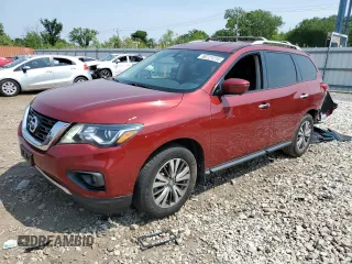 2018 Nissan Pathfinder S with VIN 5N1DR2MN7JC614550, listed as a Copart auction lot 60721215 with 135,189 mi miles and Salvage title. Bid and sale history available at DreamBid. Image 1.