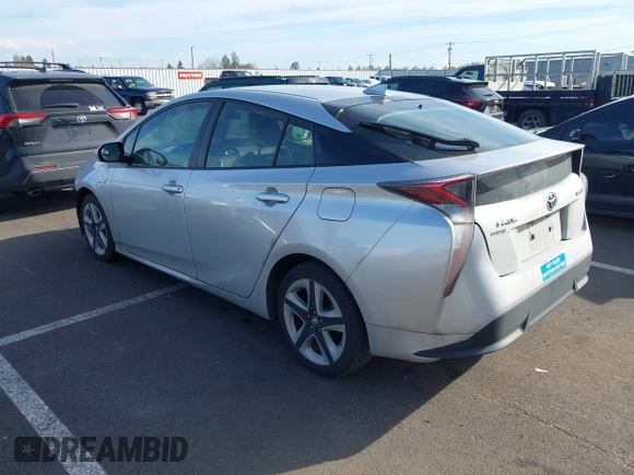2016 Toyota Prius Four with VIN JTDKARFU1G3015572, listed as a IAAI auction lot 41891235 with 85,930 mi miles. Bid and sale history available at carsss.com. Image 3.