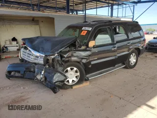 2003 Cadillac Escalade z VIN 1GYEK63N53R305966, wystawiony jako Copart lot #66627325 z przebiegiem Nie podano mil oraz Szkoda całkowita • Salvage title. Historia ofert i sprzedaży dostępna na DreamBid. Obrazek 1.