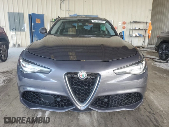 2019 Alfa Romeo Giulia Ti Sport with VIN ZARFANBN2K7622452, listed as a Copart auction lot 81540384 with 58,193 mi miles and Non Repairable. Bid and sale history available at carsss.com. Image 5.