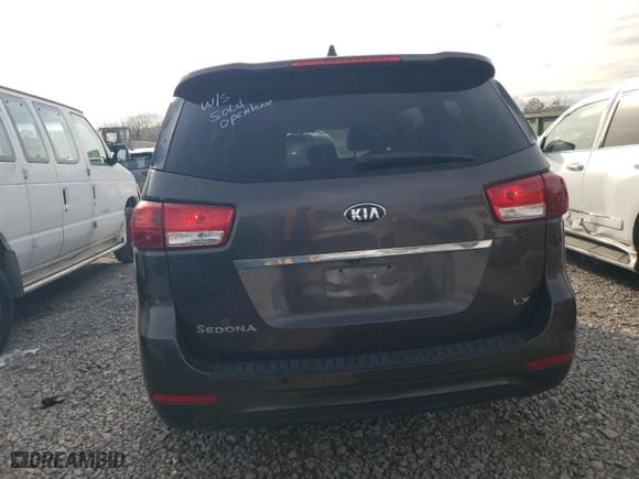 2016 Kia Sedona LX with VIN KNDMB5C1XG6085868, listed as a Copart auction lot 42879995 with 143,570 mi miles and Clean Title. Bid and sale history available at carsss.com. Image 6.