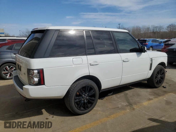 2012 Land Rover Range Rover HSE Lux with VIN SALMF1D43CA391140, listed as a Copart auction lot 46483235 with 147,606 mi miles and Salvage Title. Bid and sale history available at DreamBid. Image 3.