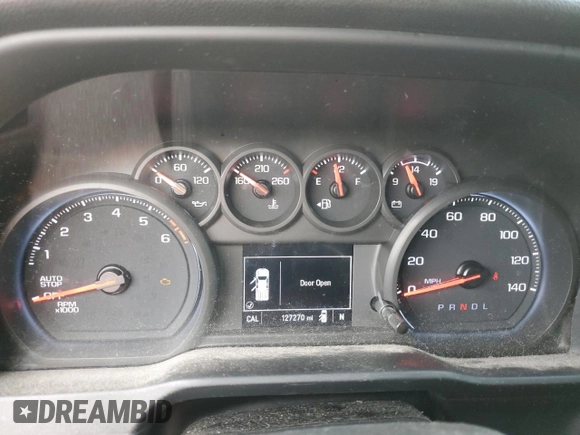2021 Chevrolet Silverado 1500 Custom with VIN 1GCRWBEK1MZ228490, listed as a Copart auction lot 43900585 with 127,270 mi miles and Salvage Title. Bid and sale history available at DreamBid. Image 9.