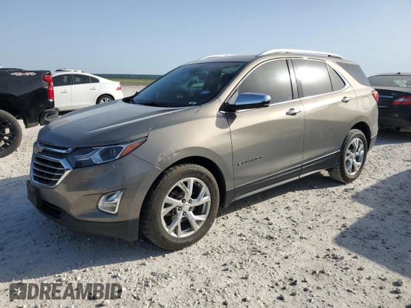 2018 Chevrolet Equinox Premier with VIN 3GNAXMEV1JS531382, listed as a Copart auction lot 49818085 with 98,740 mi miles and Salvage Title. Bid and sale history available at carsss.com. Image 1.
