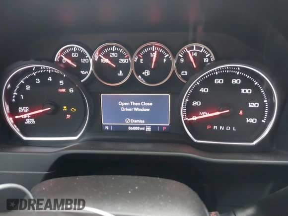 2021 Chevrolet Silverado 1500 RST with VIN 1GCUYEEDXMZ188935, listed as a IAAI auction lot 41733944 with 86,888 mi miles and . Bid and sale history available at DreamBid. Image 7.