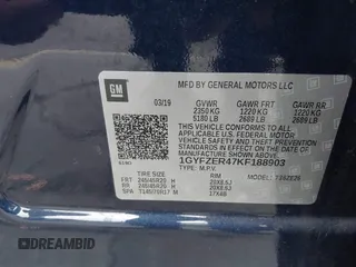 2019 Cadillac XT4 FWD Sport with VIN 1GYFZER47KF188903, listed as a IAAI auction lot 42391438 with 29,193 mi miles and . Bid and sale history available at DreamBid. Image 9.