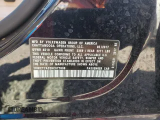 2017 Volkswagen Passat SEL Premium z VIN 1VWCT7A32HC077806, wystawiony jako Copart lot #47272815 z przebiegiem 127 040 mil mil oraz Szkoda całkowita • Salvage title. Historia ofert i sprzedaży dostępna na DreamBid. Obrazek 12.