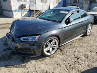 2019 Audi A5 Premium Plus with VIN WAUTNAF59KA079525, listed as a Copart auction lot 82240274 with 34,211 mi miles and Salvage Title. Bid and sale history available at DreamBid. Image 1.