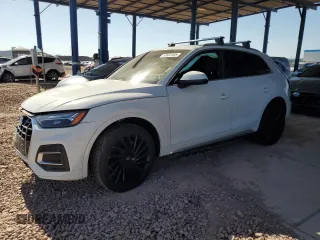 2021 Audi Q5 Premium with VIN WA1AAAFY1M2050379, listed as a Copart auction lot 57632465 with 52,380 mi miles and Salvage title. Bid and sale history available at DreamBid. Image 1.