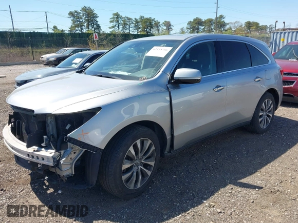 2016 Acura MDX w/Tech with VIN 5FRYD4H41GB053418, listed as a IAAI auction lot 42118766 with 72,700 mi miles. Bid and sale history available at carsss.com. Image 2.