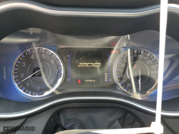 2015 Chrysler 200 Limited with VIN 1C3CCCAB8FN716294, listed as a Copart auction lot 48995395 with 104,348 mi miles and Salvage Title. Bid and sale history available at carsss.com. Image 9.