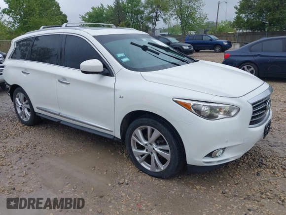 2014 Infiniti QX60 с VIN 5N1AL0MM9EC531322, выставлен на аукционе IAAI как лот 42321651 с пробегом 118 725 миль миль и . История ставок и продаж доступна на DreamBid. Изображение 1.