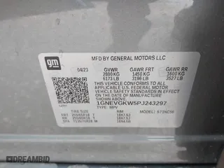 2023 Chevrolet Traverse LT Cloth with VIN 1GNEVGKW5PJ243297, listed as a IAAI auction lot 41960794 with 27,700 mi miles. Bid and sale history available at carsss.com. Image 9.