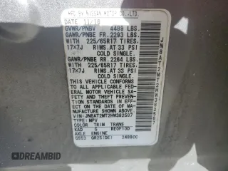 2017 Nissan Rogue S with VIN JN8AT2MT2HW382587, listed as a Copart auction lot 47066065 with 192,971 mi miles and Salvage Title. Bid and sale history available at DreamBid. Image 14.