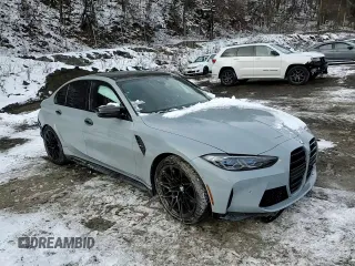 2021 BMW M3 with VIN WBS53AY01MFL20155, listed as a Copart auction lot 88773105 with 48,612 mi miles and Salvage Title. Bid and sale history available at carsss.com. Image 10.