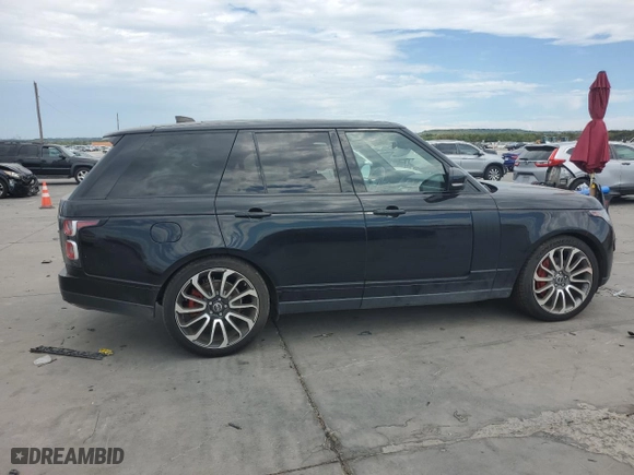 2019 Land Rover Range Rover with VIN SALGR2RV4KA524949, listed as a Copart auction lot 69500984 with 55,099 mi miles and Salvage Title. Bid and sale history available at carsss.com. Image 3.