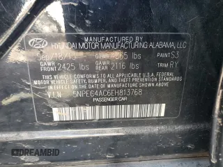 2014 Hyundai Sonata SE with VIN 5NPEC4AC6EH813768, listed as a Copart auction lot 79614884 with Not Provided miles and Salvage Title. Bid and sale history available at DreamBid. Image 12.